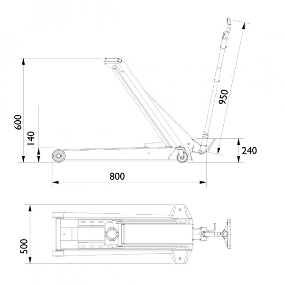 Подкатной домкрат г/п 6 т DK60Q